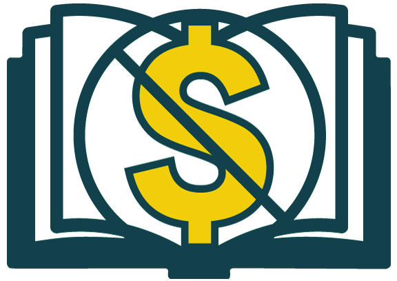 Zero textbook cost icon