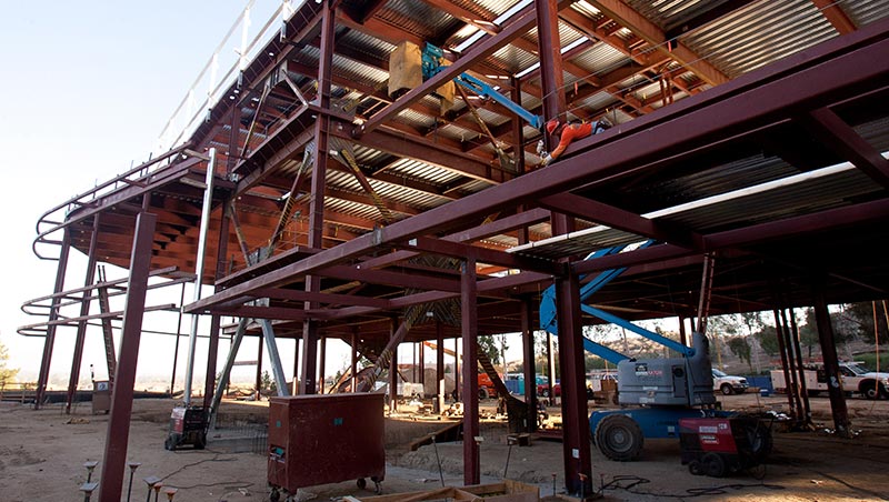 SAS building steel frame construction