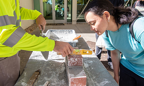 Career seekers look at trade demonstrations