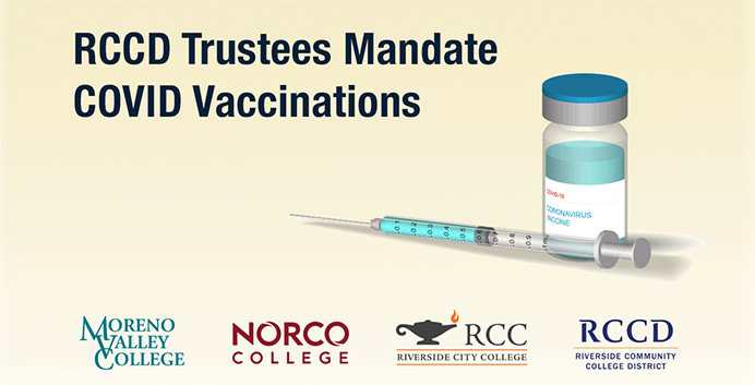 Illustration of a vaccine vial with the article title and college logos on top