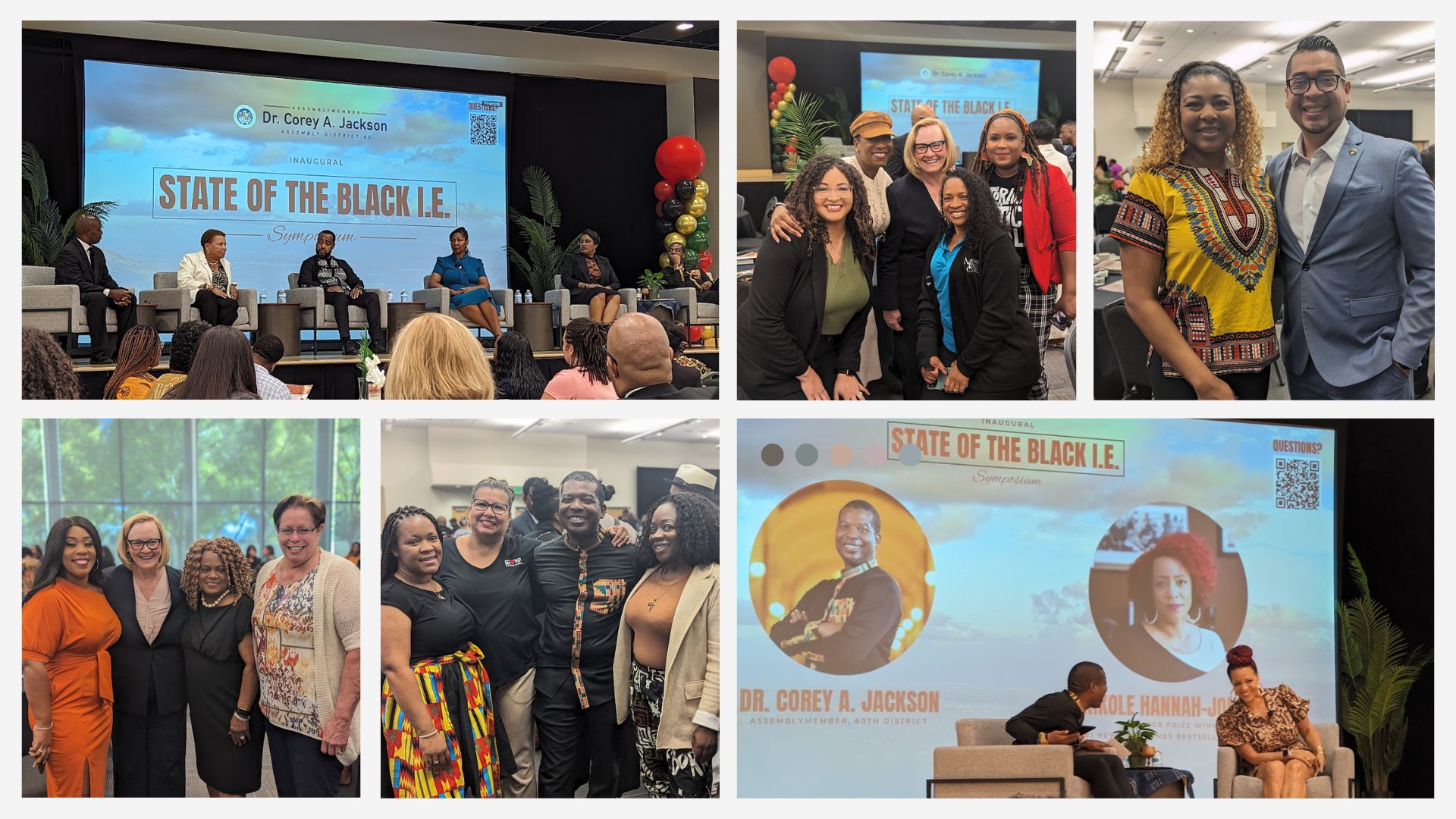 Collage of photos from the State of the Black IE Symposium event