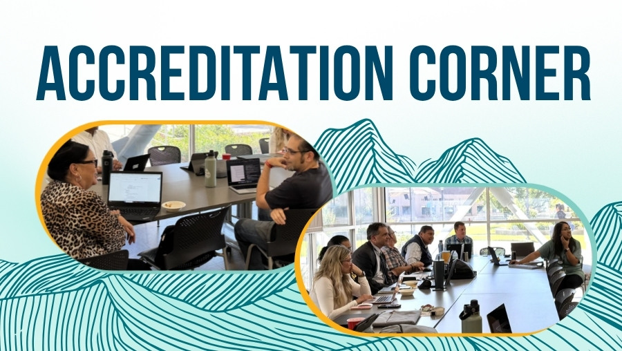 Photos of accreditation process participants