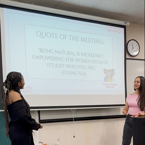 Club leaders present meeting theme of natural beauty as empowerment