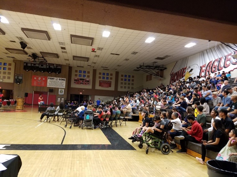 Educational Talent Search students in an auditorium