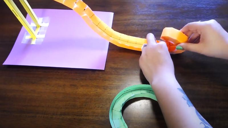 Construction paper roller coaster tutorial video - click to watch and listen